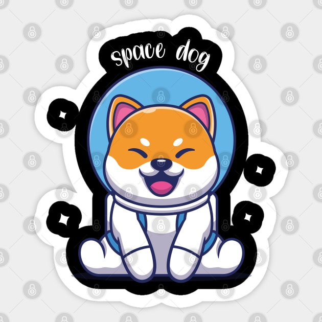 space dog Sticker by chicledechoclo